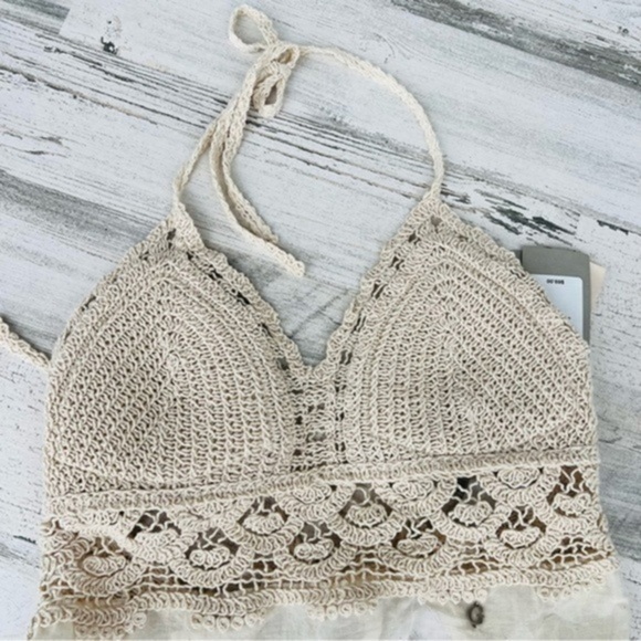 NEW! Guess Crochet Grace Cotton Halter Top Size Large - Picture 7 of 16